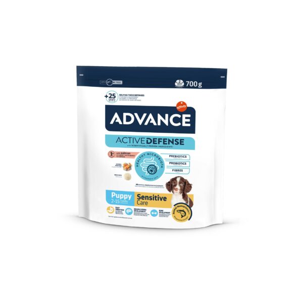 ADVDOGPUPPYSENSITIVE SALMON&RICE 0,7KG WEPET CÃO