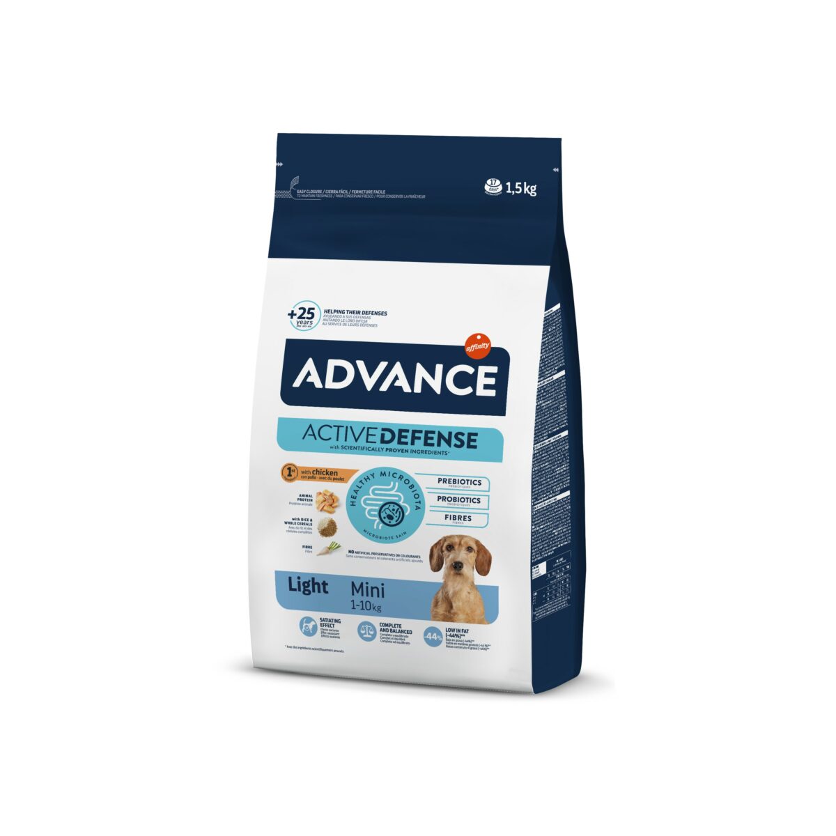 1,5 ADVDOGMINILIGHTCHICKEN&RICE 1,5KG WEPET CÃO