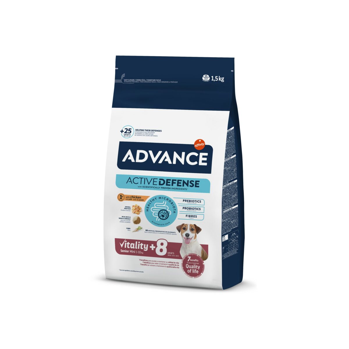 ADVDOGMINISENIORCHICKEN&RICE 1,5KG WEPET CÃO