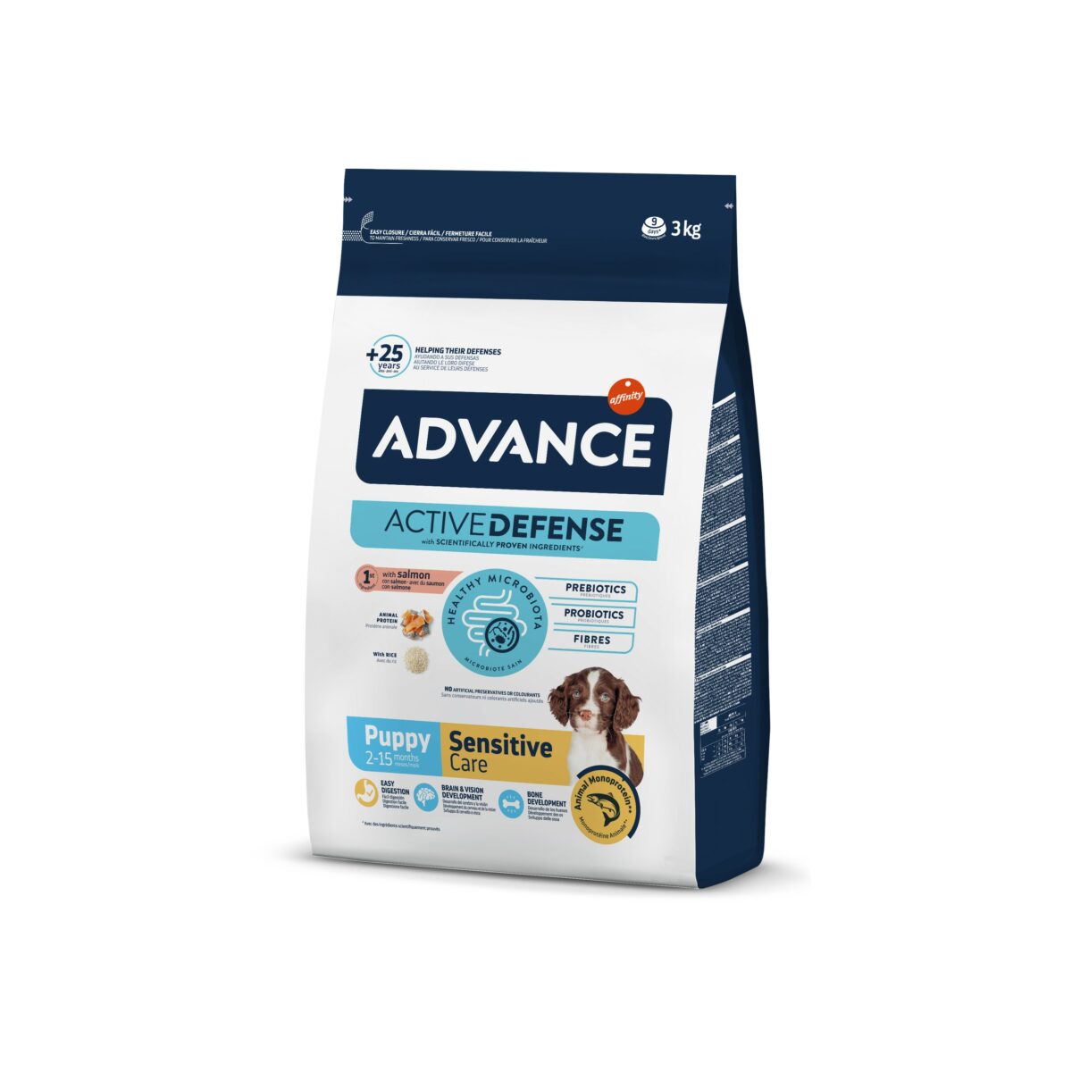 ADVDOGPUPPYSENSITIVE SALMON&RICE 3KG WEPET CÃO