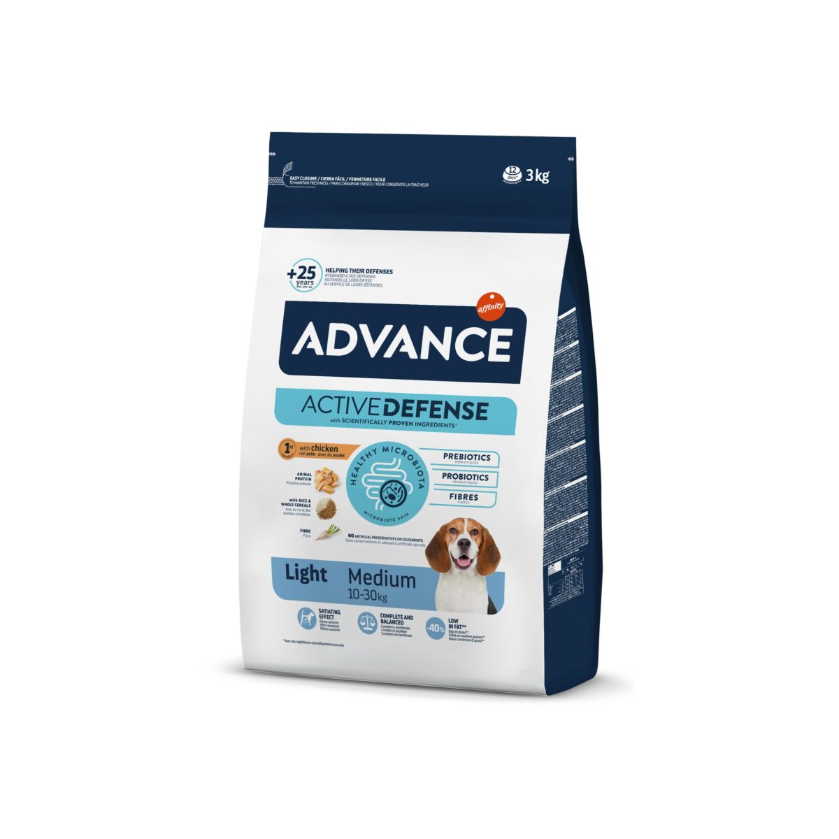 ADVDOGMEDIUMLIGHTCHICKEN&RICE 3KG WEPET CÃO