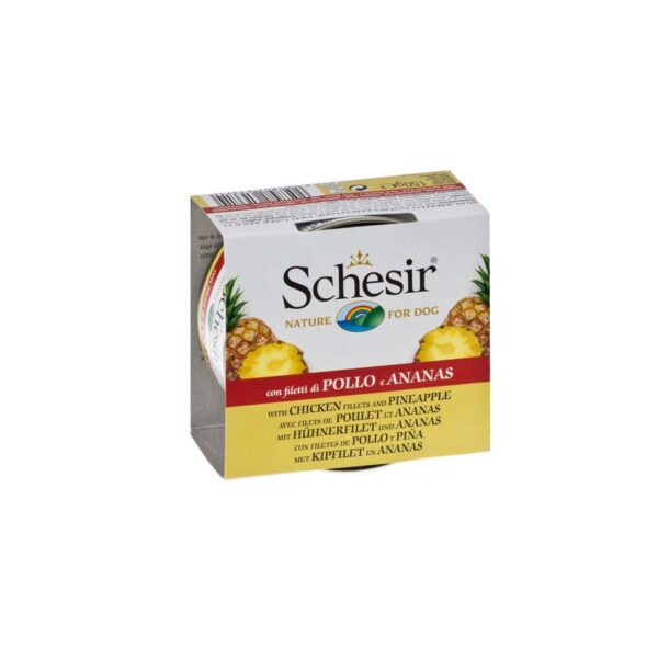 schesir cão frango ananás