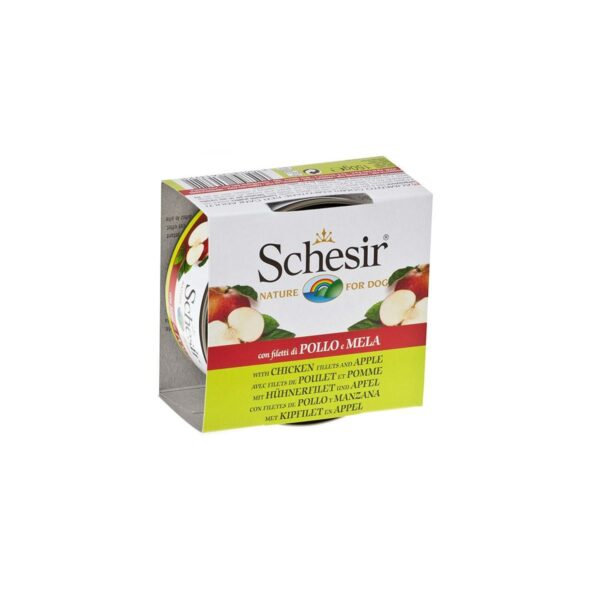 schesir cão frango maçã