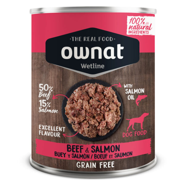 ownat wet grain free cão beef & salmon cão 400gr