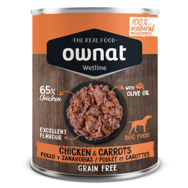 ownat cão grain free chicken & carrots 400gr