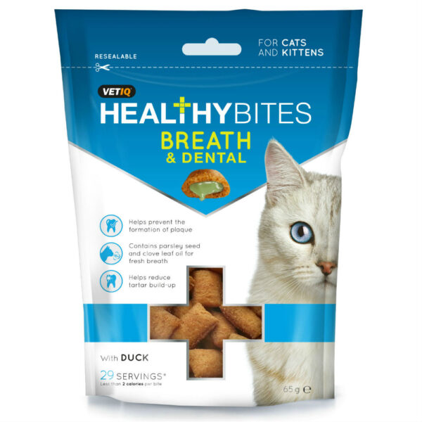 vetiq healthybites cat breath and dental 65gr