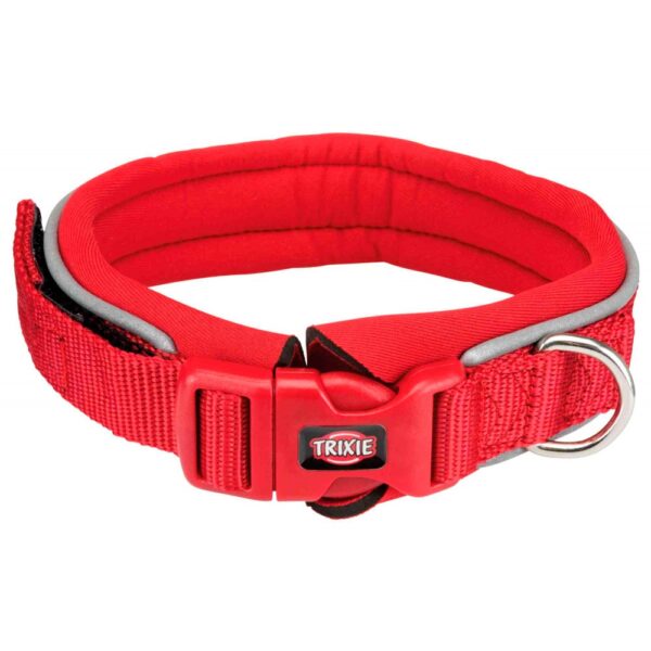 coleira premium com neopreno vermelha trixie