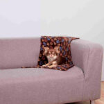 Manta "Laslo" 100x70cm Castanha Escura - Image 4