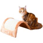 Arranhador "WAVY" Castanho/Natural  29 x 18 x 50cm - Image 2