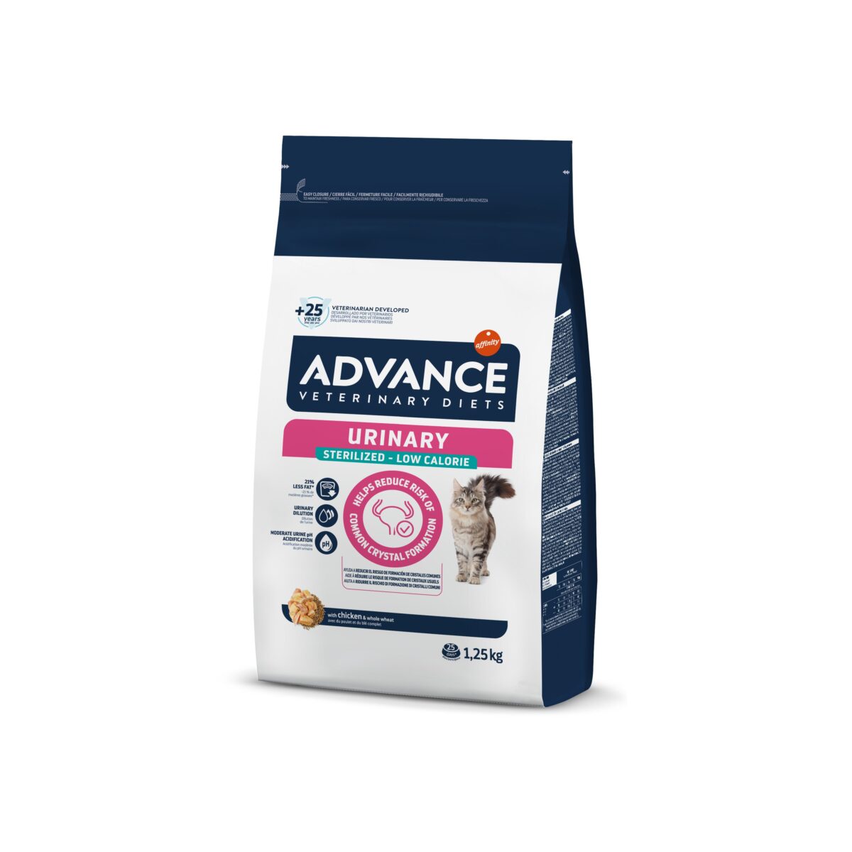 AVET CAT URINARY STERILIZED LOW CALORIE 1,25KG WEPET