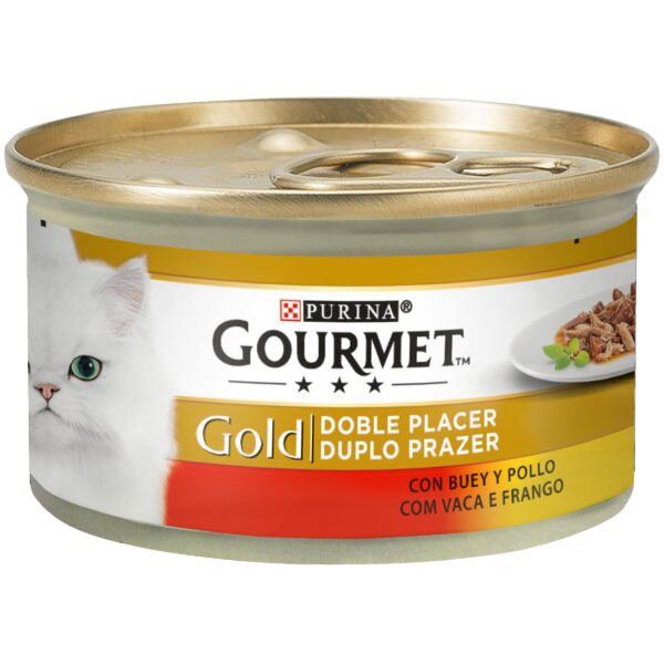 gourmet gold duplo prazer vaca com frango 85gr