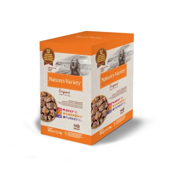 nature's variety dog wet original no grain medium maxi multipack 4x300gr