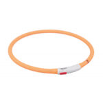 coleira flasher laranja usb