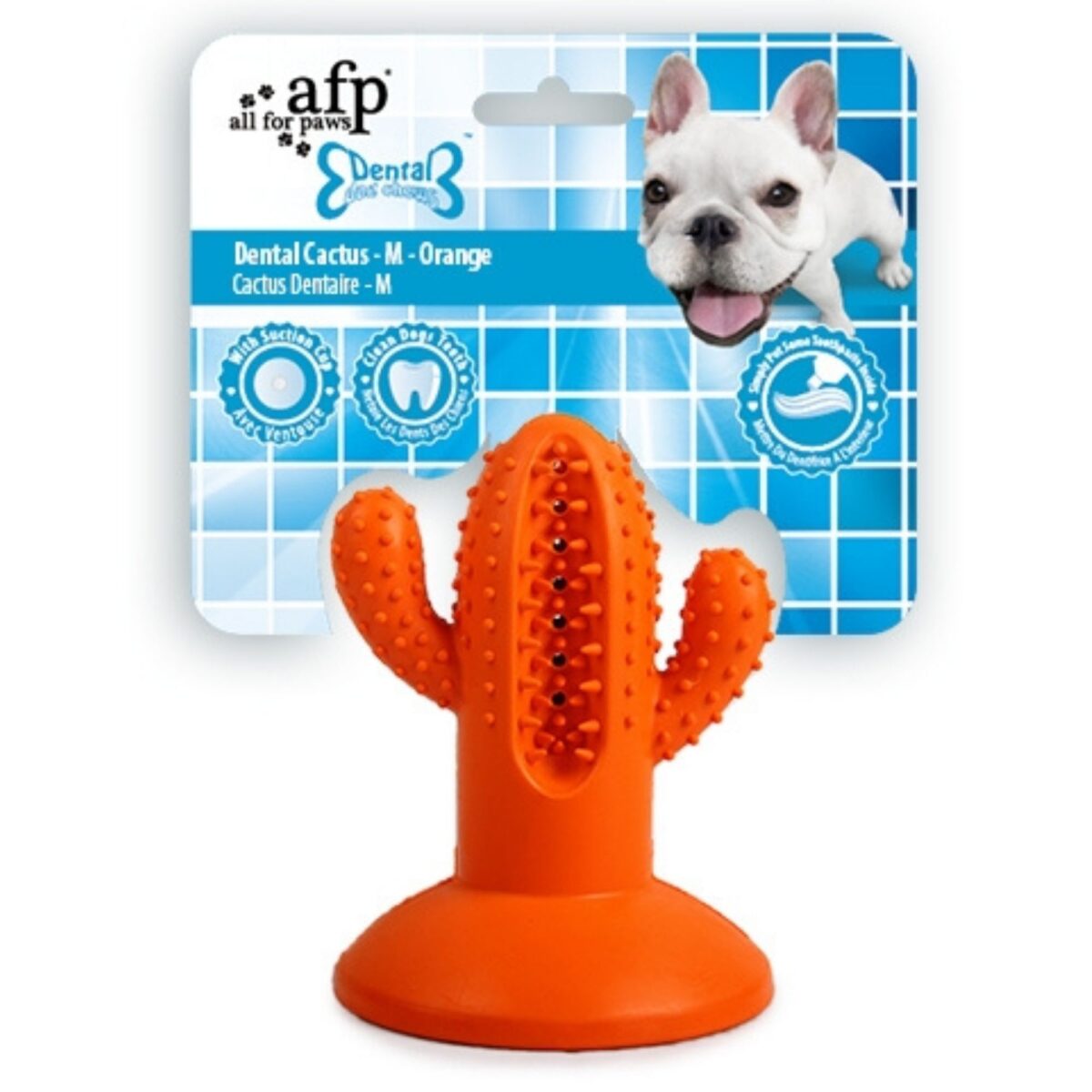 brin quedo cão afp dental chews cactus laranja m