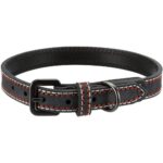 COLEIRA NATIVE EM COURO ANTRACITE TRIXIE