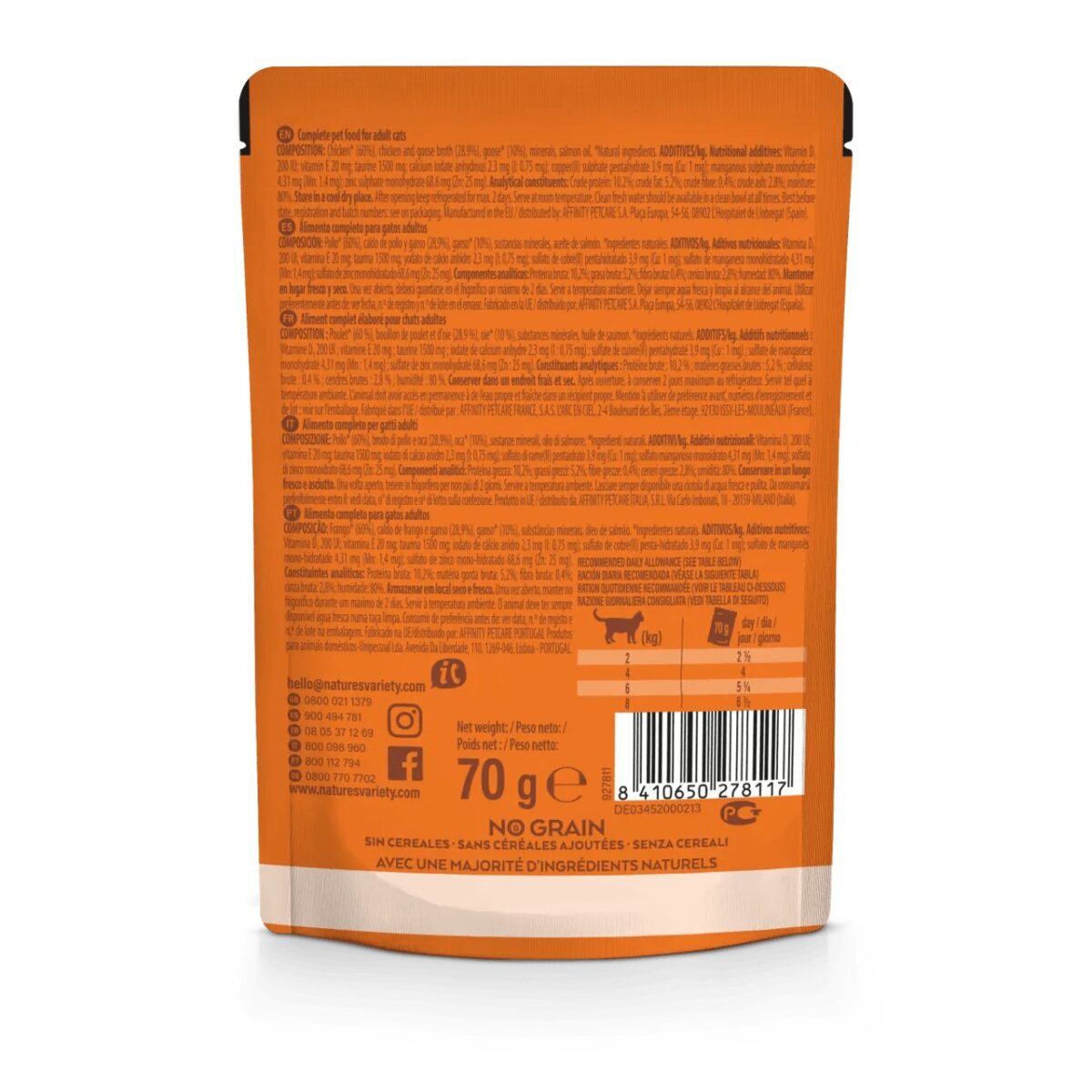 Nature's Variety Cat Wet Original No Grain Frango e Ganso paté 70gr - Image 2