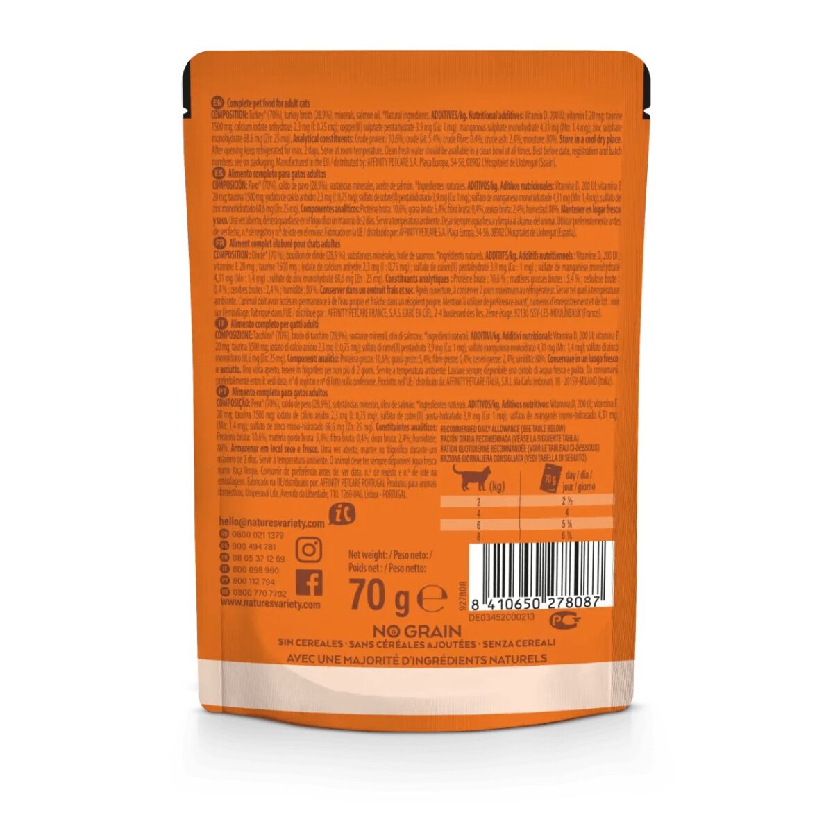 Nature's Variety Cat Wet Original No Grain Peru paté 70gr - Image 3