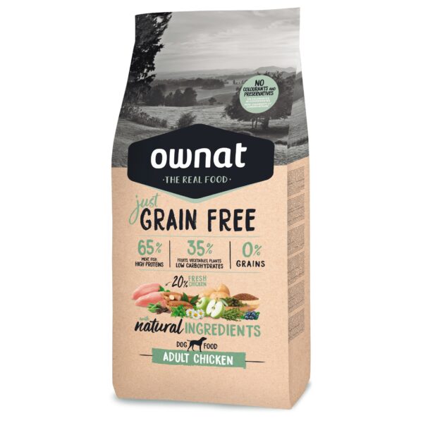 ownat njust grain free cão chicken ownat