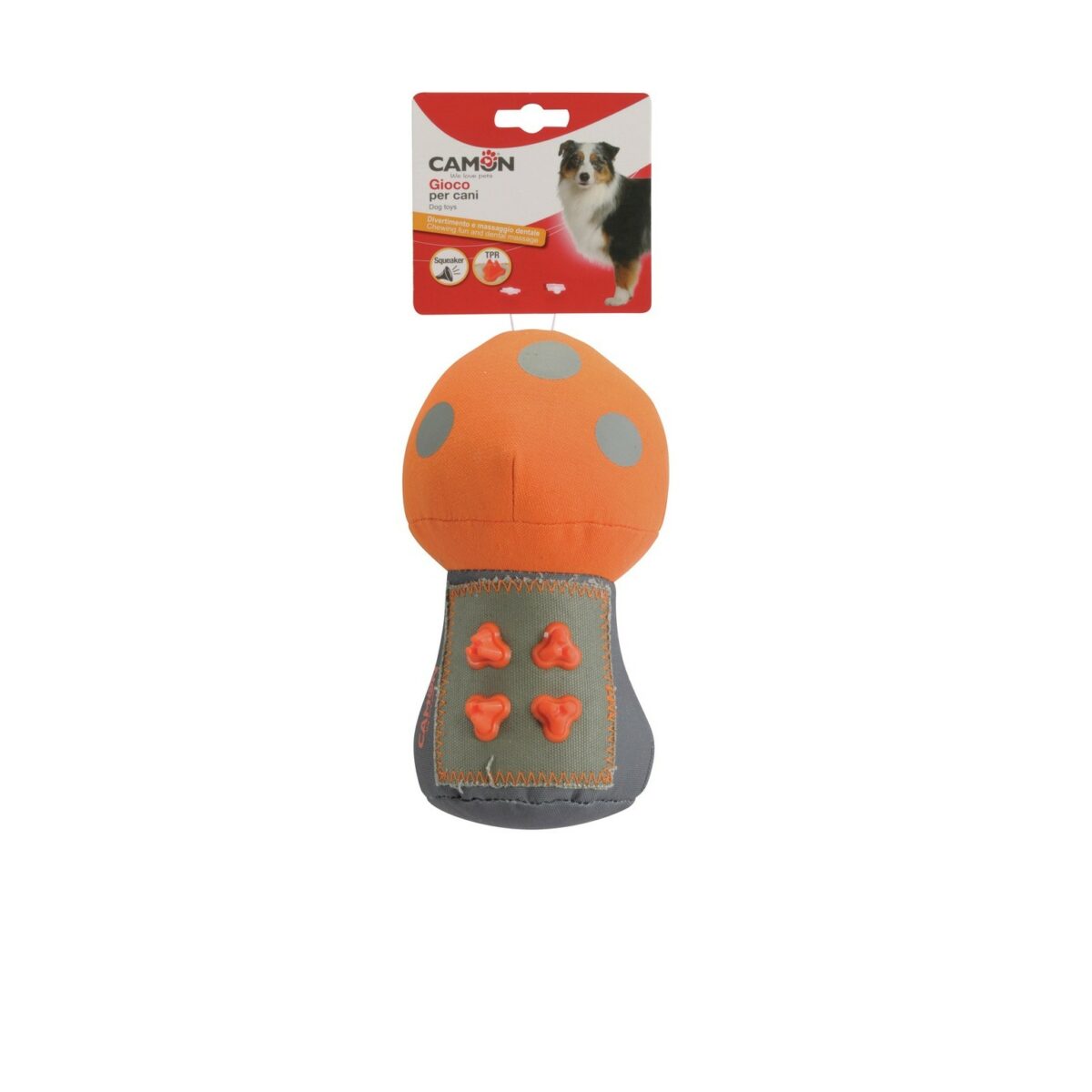 brinquedo cogumelo com squeacker camon