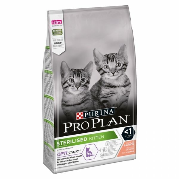 purina pro plan sterilised kitten salmão