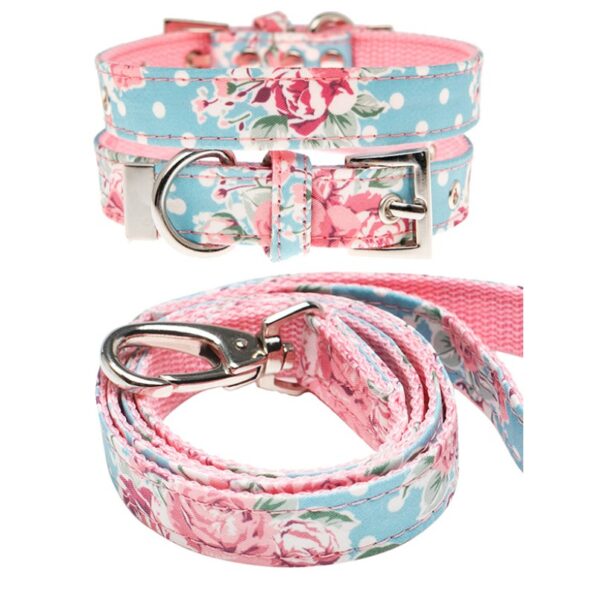COLEIRA+TRELA VINTAGE ROSE FLORAL