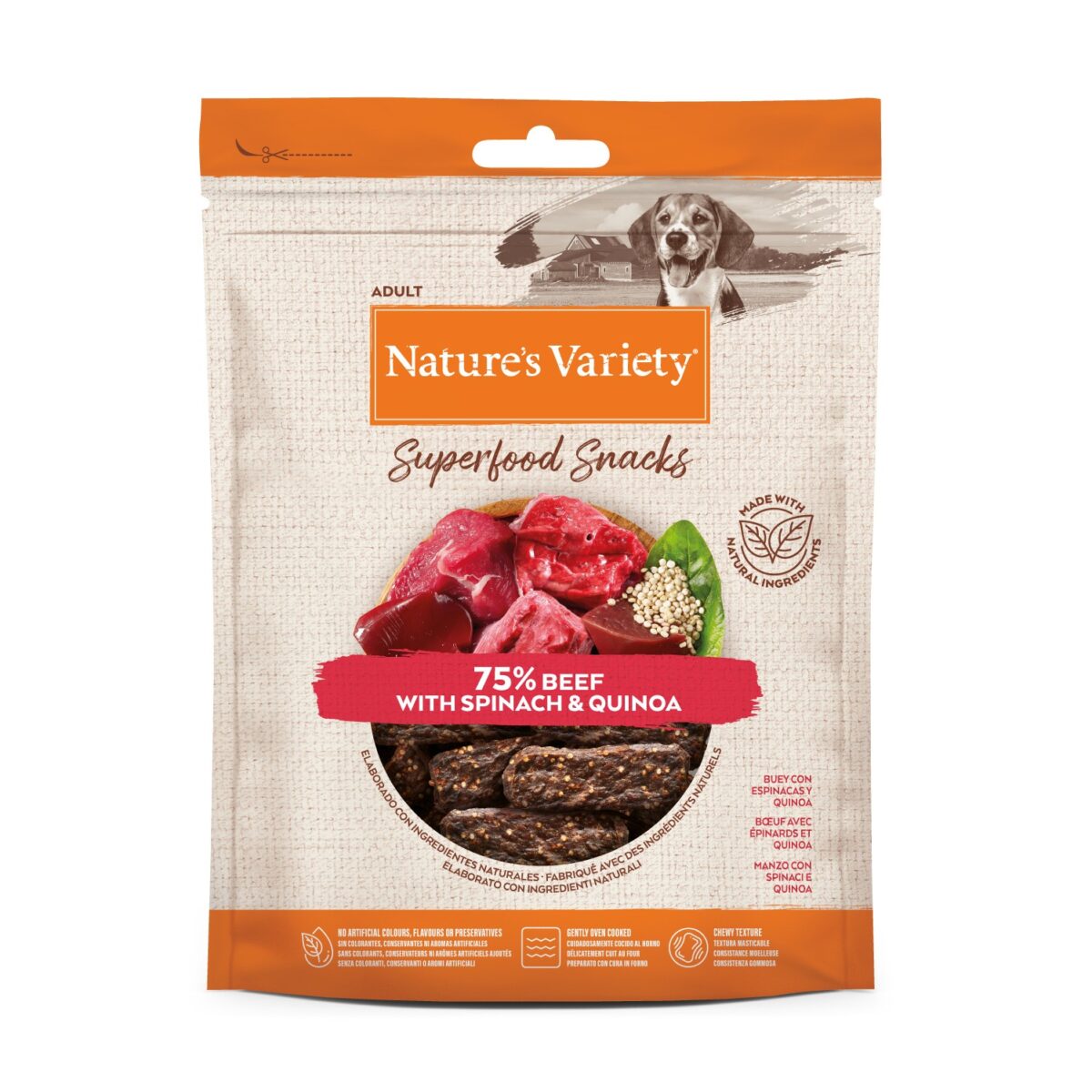 BEEF (2) superfoosd snacks de vaca 85gr nature's variety