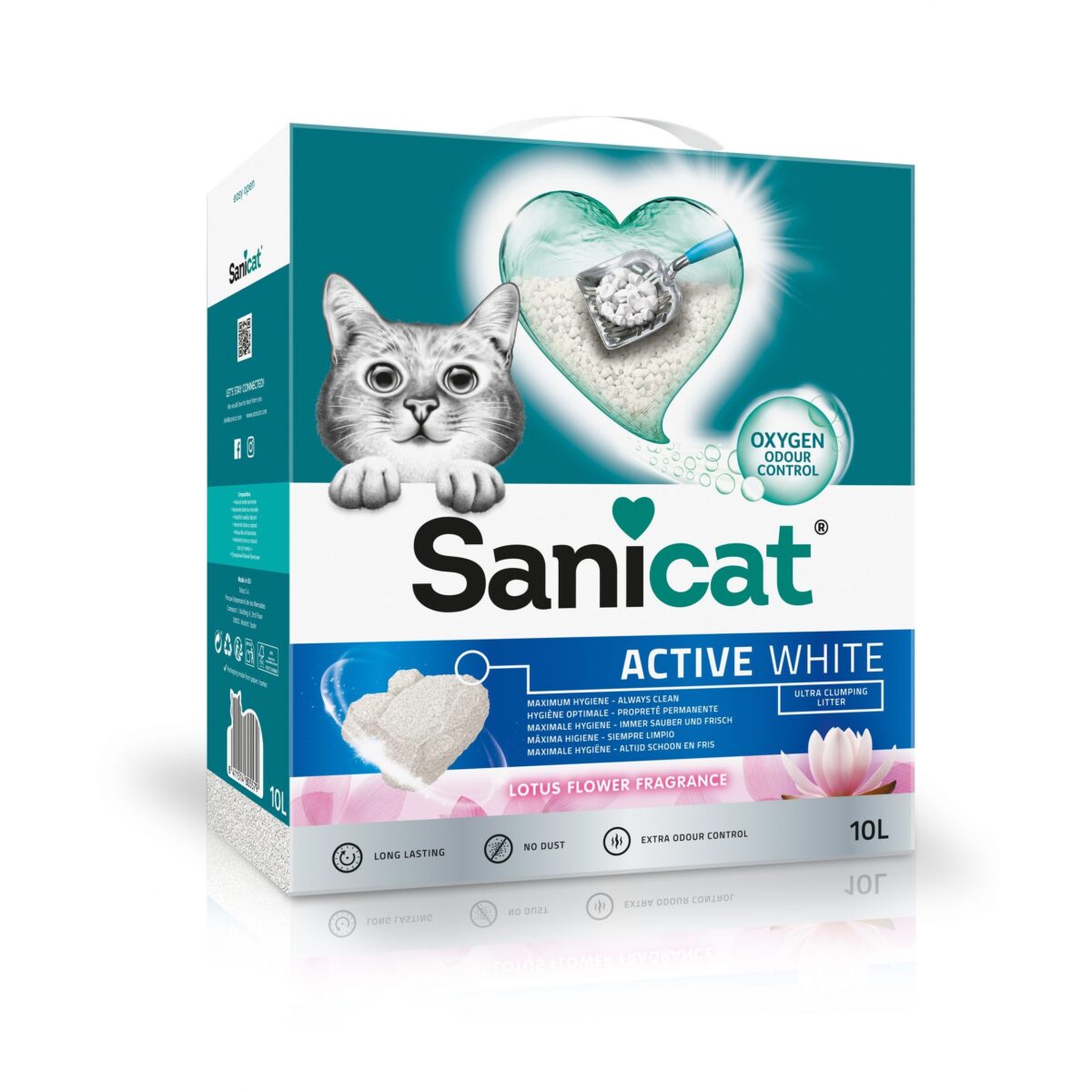 sanicat active white flor de lotus 10l
