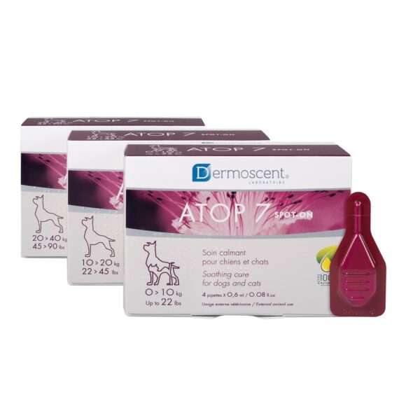 dermoscent atop 7 spot on 4 pipetas