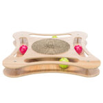 Arranhador em Cartão/Madeira com Brinquedos 35x4x35cm - Image 3