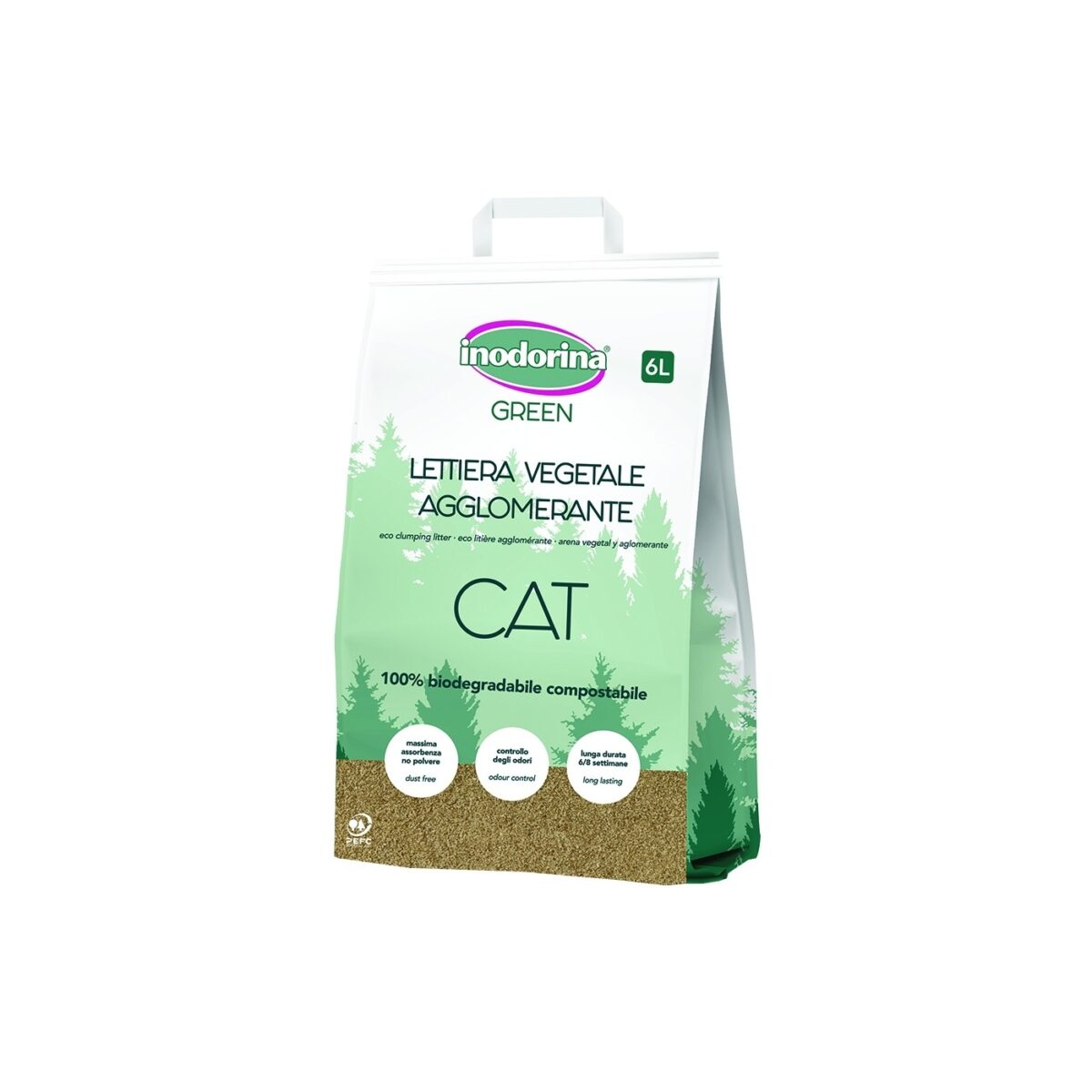 1 inodorina green litter 6l wepet gato
