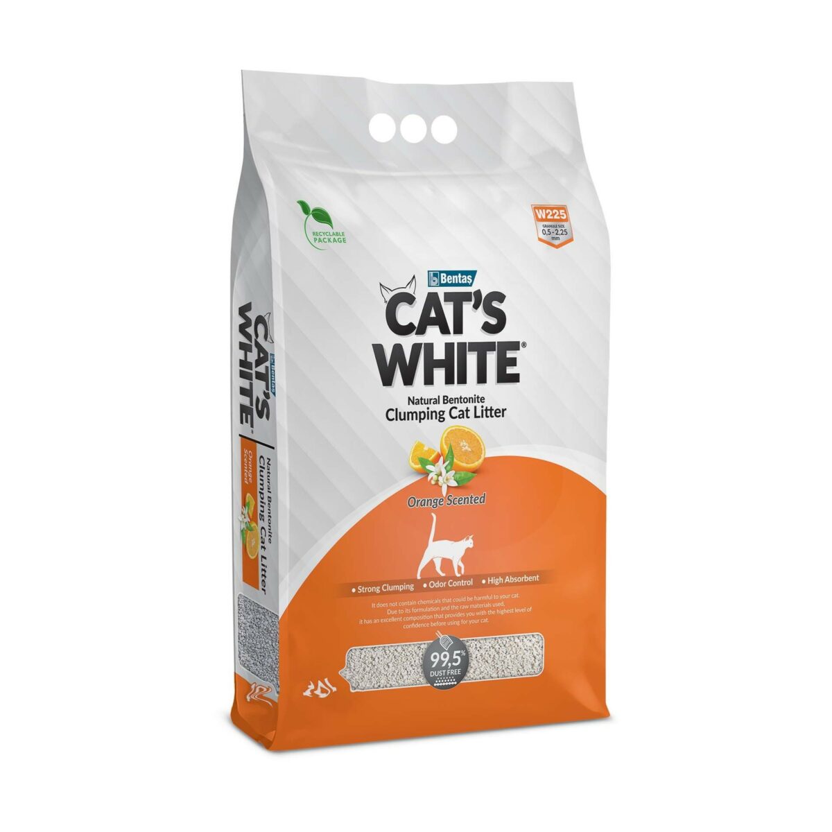 CAT'S WHITE ORANGE AREIA LITTER GATO WEPET