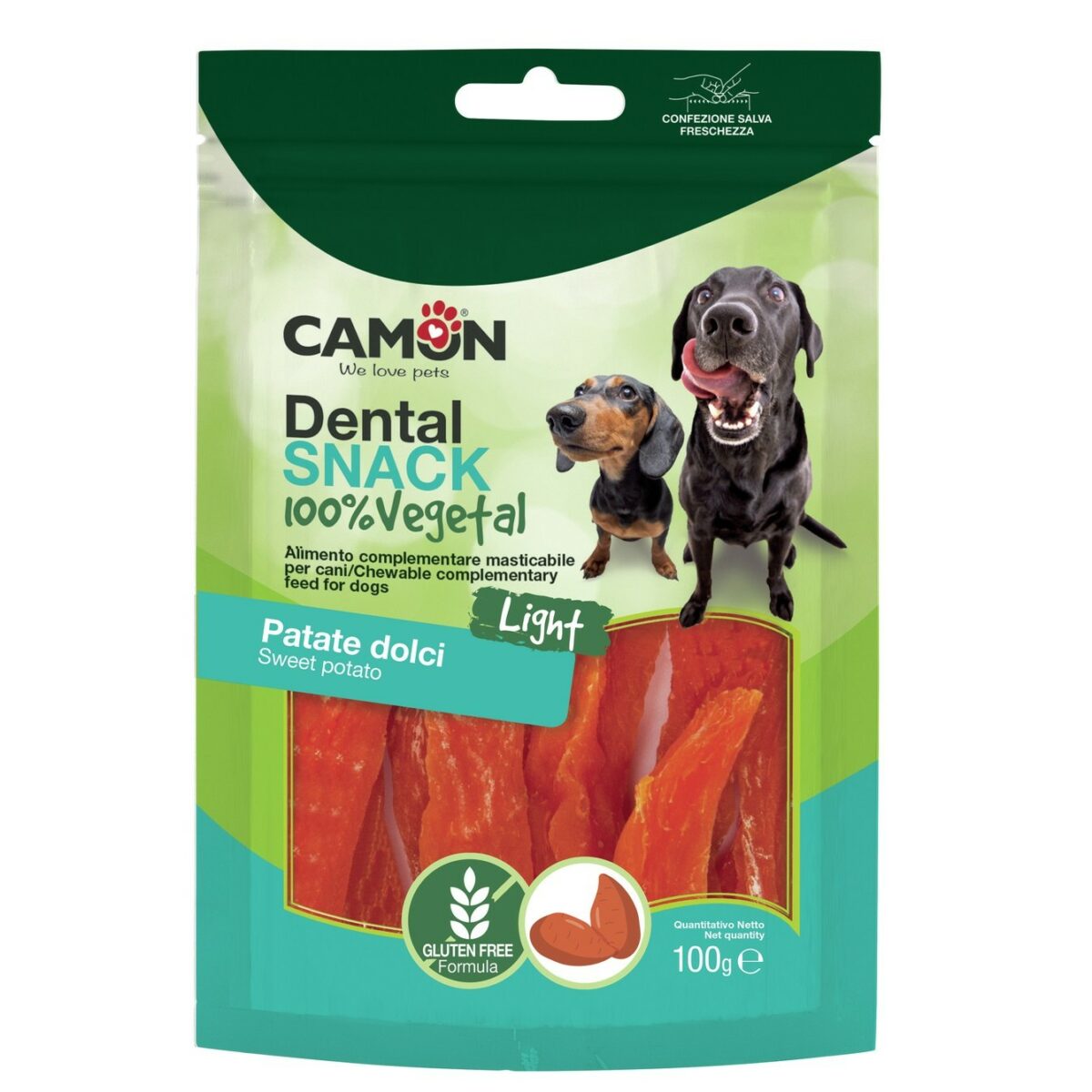 CAMON SNACK TIRAS DE BATATA DOCE 100GR WEPET CÃO