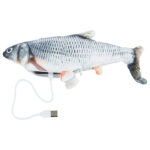 peixe em tecido com movimento usb e catnip wepet