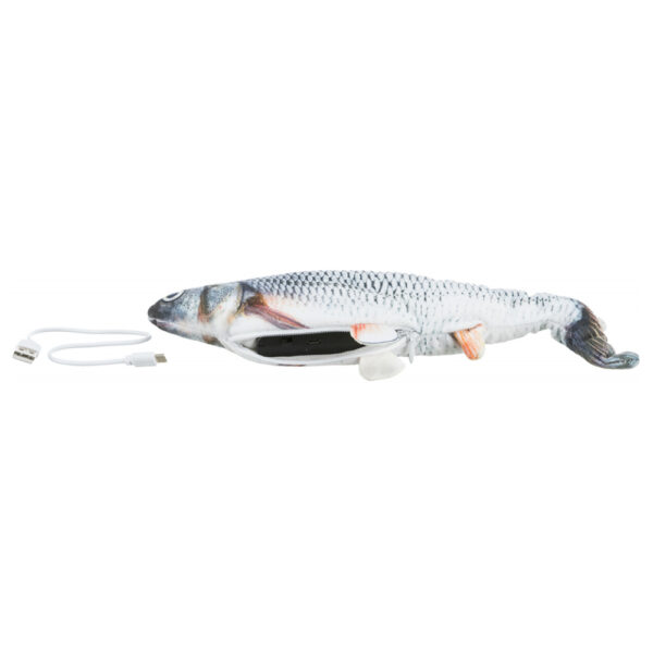peixe em tecido com movimento usb e catnip wepet