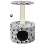 JUNIOR - ARRANHADOR TOLEDO (CINZENTO C/ PATINHAS) WEPET GATO