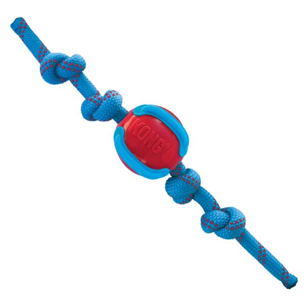 KONG JAXX BRIGHTS BALL W/ROPE MD (PJB22E) wepet cão