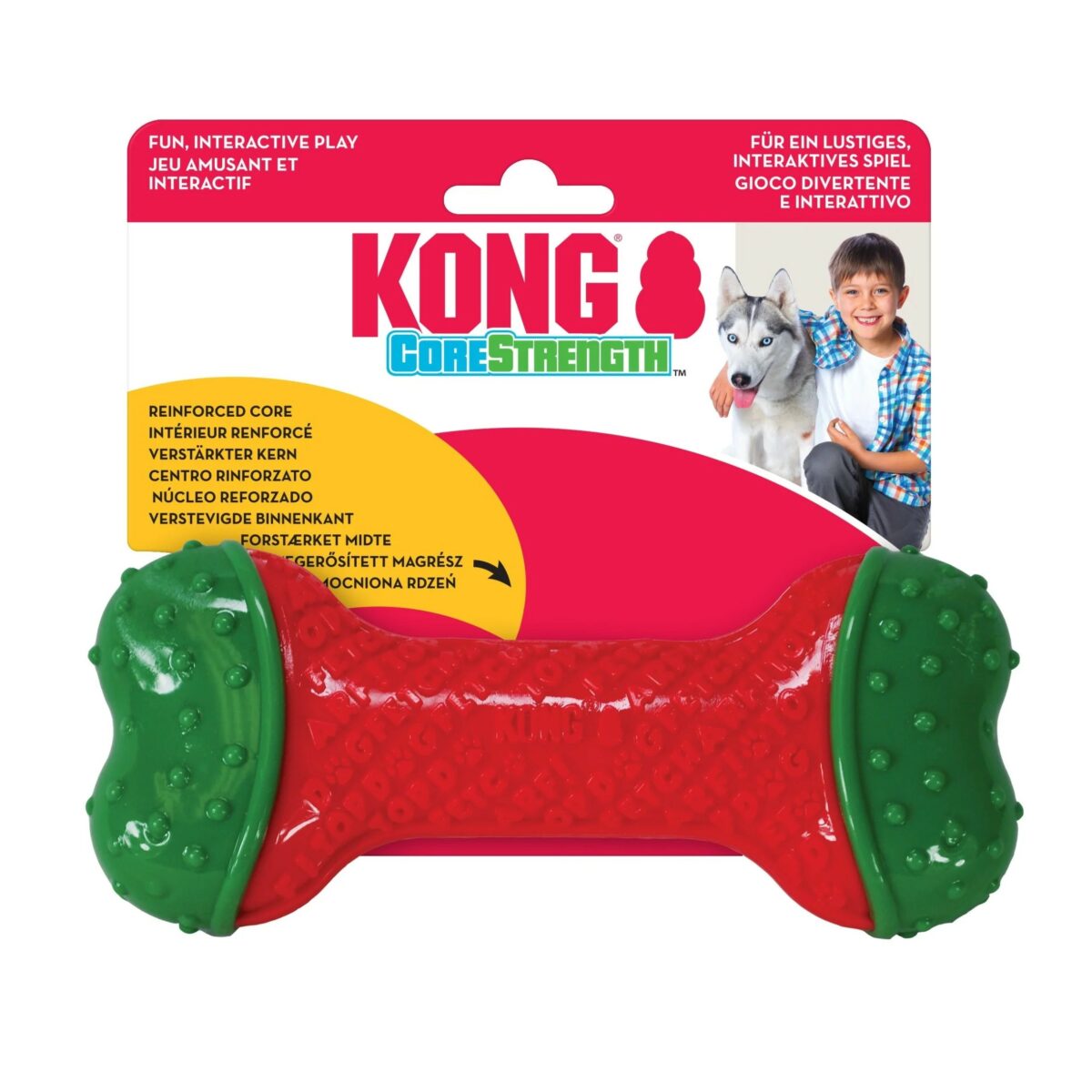 KONG HOLIDAY DOG CORESTRENGTH BONE WEPET BRINQUEDO NATAL CÃO