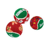 KONG HOLIDAY DOG SQUEAKAIR BALLS 6UN WEPET CÃO BRINQUEDO