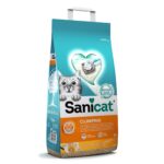 SANICAT CLUMPING WHITE DUO BAUNILHA E TANGERINA 10L WEPET GATO AREIA