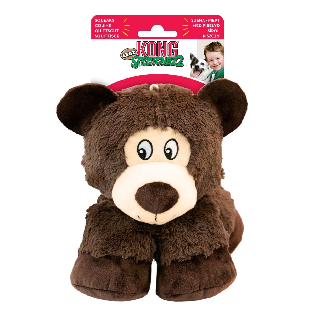 KONG STRETCHEZZ LEGZ BEAR (URSO) LARGE (RSL11E) WEPET BRINQUEDO CÃO