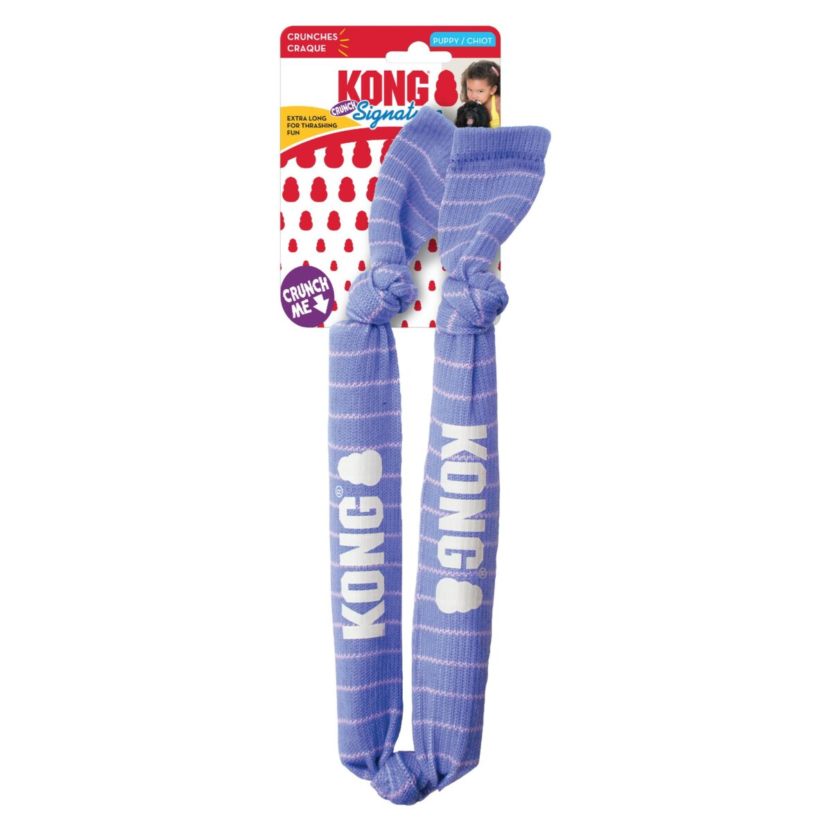 KONG SIGNATURE CRUNCH ROPE DOUBLE PUPPY MD/LG (SKK22E) WEPET BRINQUEDO CÃO PUPPY