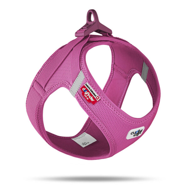 PEITORAL CURLI CLASP AIR MESH ROSA FUSCIA WEPET CÃO