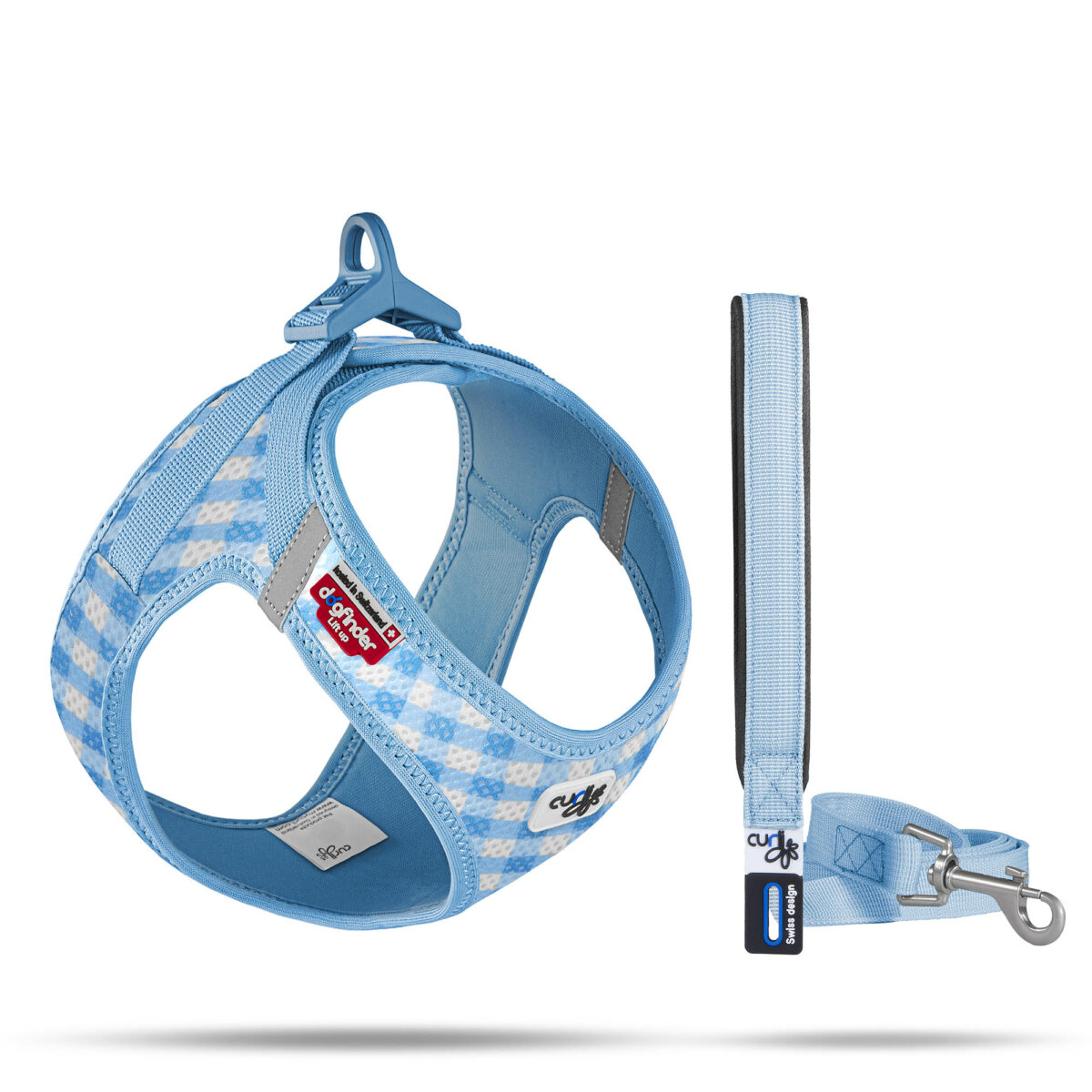 KIT PEITORAL + TRELA PUPPY CURLI AIR MESH WEPET CÃO
