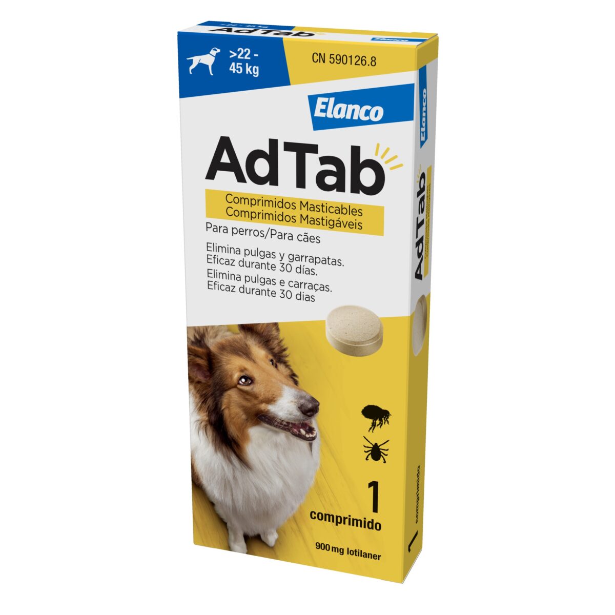 AdTab comprimido mastigável cão 22-45kg elanco wepet