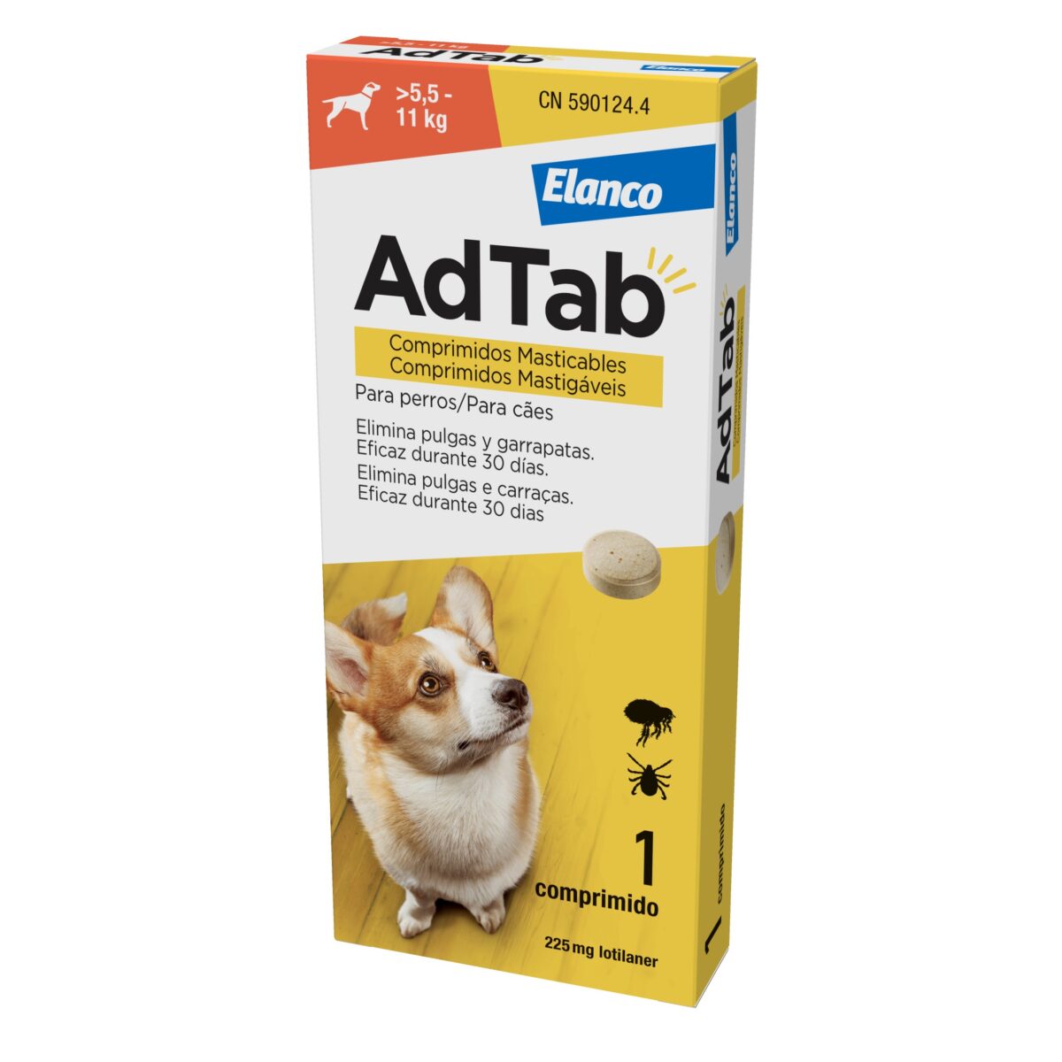 AdTab comprimido mastigável cão 5,5-11kg elanco wepet