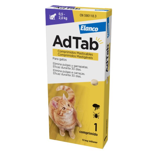 AdTab comprimido mastigável gato o,5-2kgkg elanco wepet