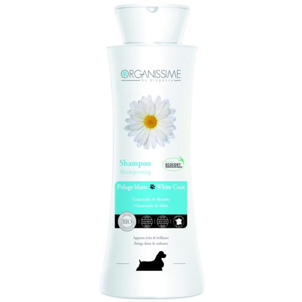 ORGANISSIME WHITE COAT SHAMPOO 250ML WEPET CÃO KIWI WALKER