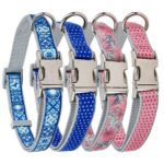 Coleira de Nylon Glam Mosaico e Colar Floral