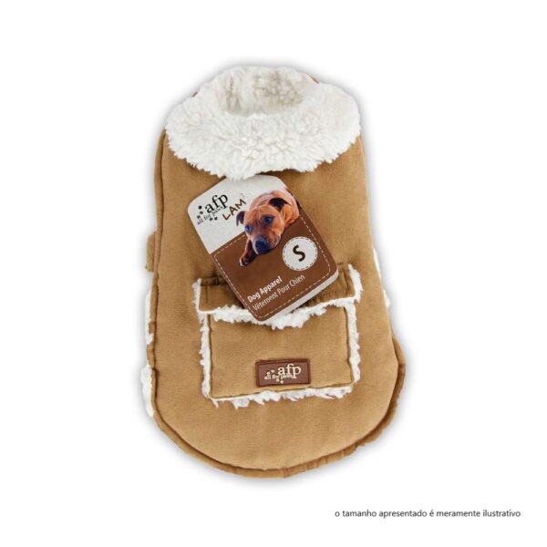 AFP CAPA LAMB TURTLENECK CAMEL WEPET ROUPA CÃO