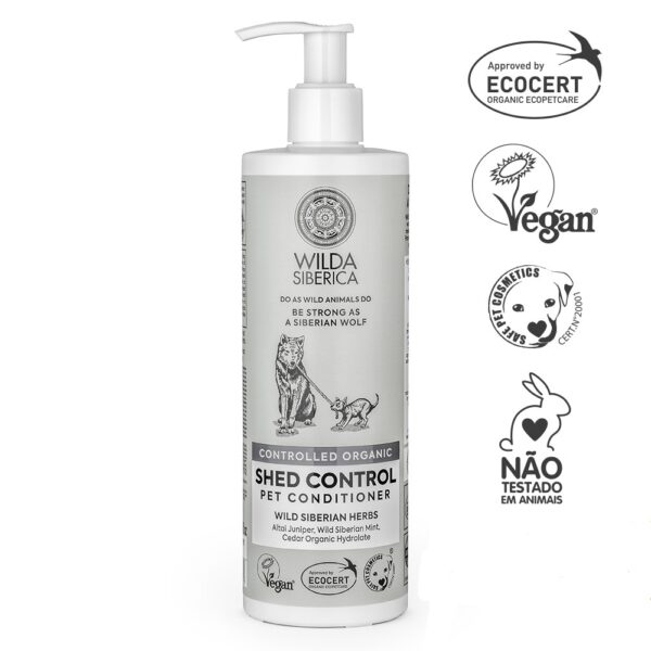 CONDICIONADOR ORGÂNICO "WILDA SIBERICA" - SHED CONTROL 400ml WEPET CÃO GATO